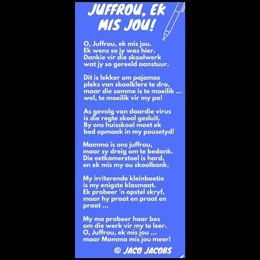 Juffrou, ek mis jou - Jaco Jacobs