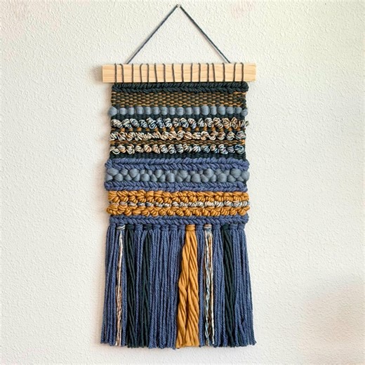 Hand Woven Wall Hanging Handmade Tapestry Weaving Boho Decor Handwoven Art - Etsy