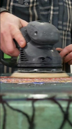 Wet Sanding a Resin Table