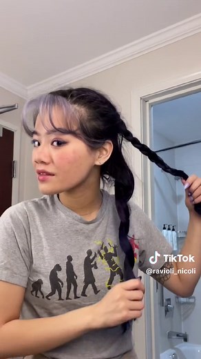 I was so happy this worked and i did straighten my braids after!! #longhair #2n1heatlesscurl #frenchbraid #wakeupandgohair