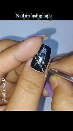Easy tape nail art for beginners 💅✨