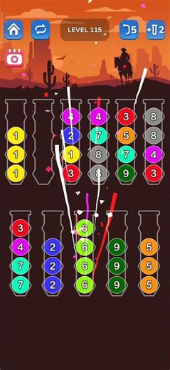 Ball sort puzzle level 115 #ballsortpuzzle #ballsortpuzzlegameplay #ballsort #ytshorts