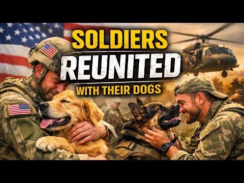 Dogs Welcoming Soldiers Home #dog #military #animals #dogsvideo #dogs