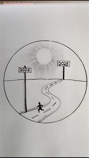 Happy new year drawing 2026#drawings​ #trending​ #viral​ #youtubeshorts​