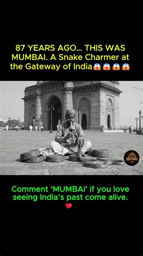 Mumbai 1939 Brought Back to Life 😳 | Snake Charmer at Gateway of India 🇮🇳 #shorts