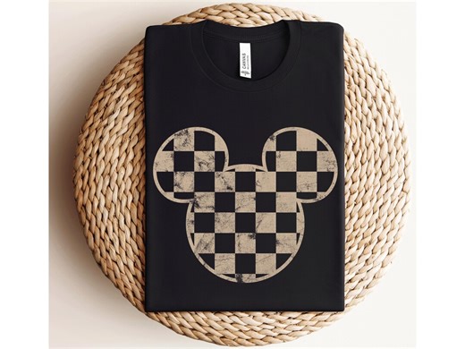 Mickey Checkered Distressed Disney Shirt, Trendy Disney Gift - Etsy