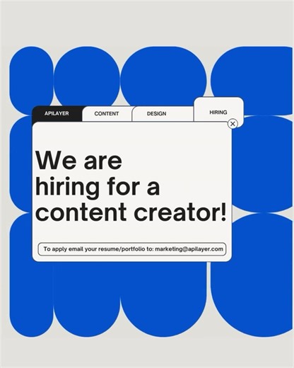 We’re expanding our team! APILayer is hiring a Content Creator to...