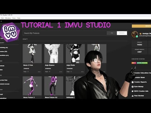 🎨 Tutorial IMVU Studio: Conhecendo o Painel e suas Características e Ferramentas! 🚀