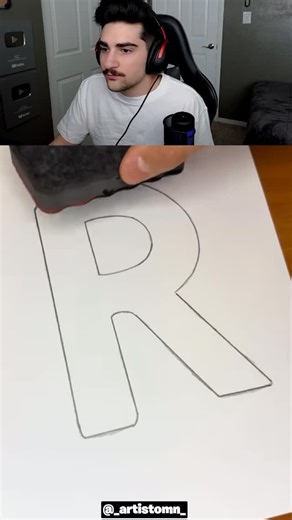 DNZio on Instagram: "How to Draw Letter R @artistomn 🤯"
