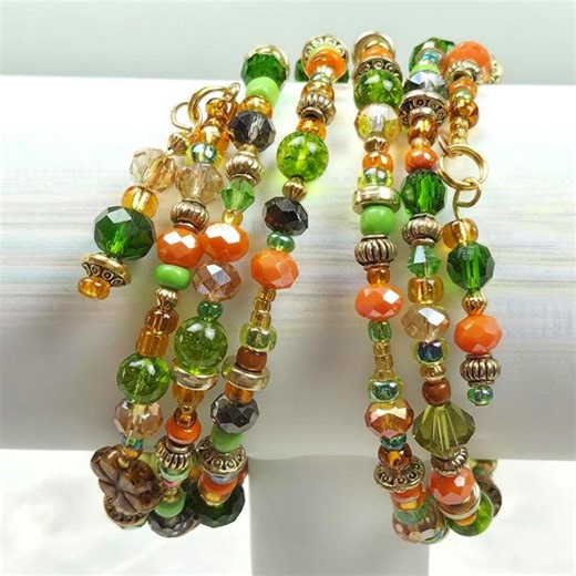 Handmade Adjustable, 5-coil Memory Wire Bracelet, Custom Orders Available - Etsy