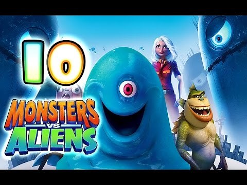Monsters VS Aliens Walkthrough Part 10 (PS3, X360, Wii, PS2) ~ Missing Link Level 10