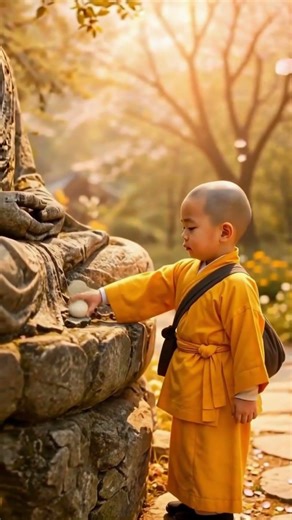 The child quietly shared and left… Merit remained #buddha #blessings #kindness #buddhastory