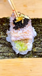 🇯🇵Crispy Tilefish Skin Temaki sushi🐟 #sushi | Chef Hiro