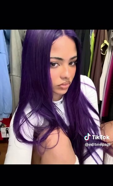 Deep Violet Hair Color Transformation
