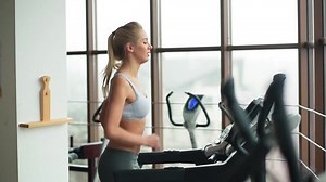 Girl Great Shape On Treadmill Stock Footage Video (100% Royalty-free) 9281390 | Shutterstock
