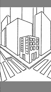 【背景の参考に！】二点透視図法を使ったイラストメイキング #shorts