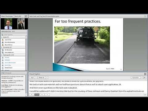 PPRA/FHWA Webinar: Tack Coat and Fog Seal Treatments