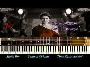 Janam Janam Dilwale | Arijit Singh | Instrumental | Karaoke | Piano Notes & Chords Tutorial
