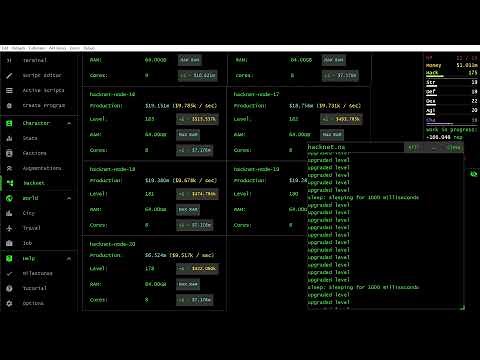 Bitburner - Automating Hacknet