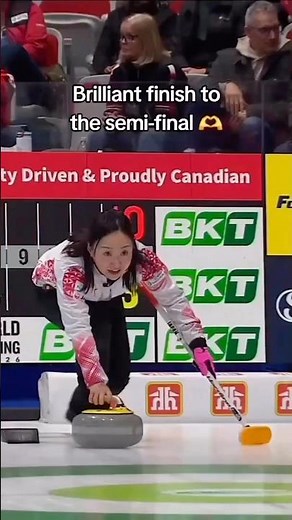 藤沢選手のリスペクトショット thanks ‪@WorldCurling‬ #カーリング #世界選手権 #ロコソラーレ #藤沢五月