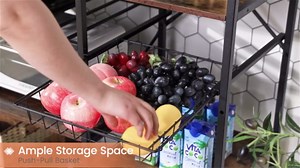 Large Bakers Rack with Power Outlet, 62.4in Wide Kitchen Microwave Stand with Storage Shelves, 5-Tier Coffee Bar, Wine Rack, Goblet Holder, 8 Hooks, Wire Basket(Black, Large)