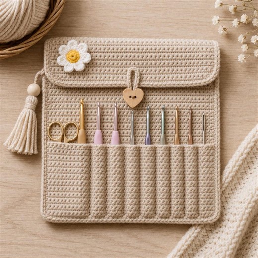 Crochet Hook Holder Pattern – Foldable Organizer Case, Tool Storage (PDF Download) - Etsy