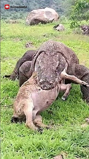 OMG! Komodo Dragon Swallows Goat Whole #komodo #monitorlizard #animals