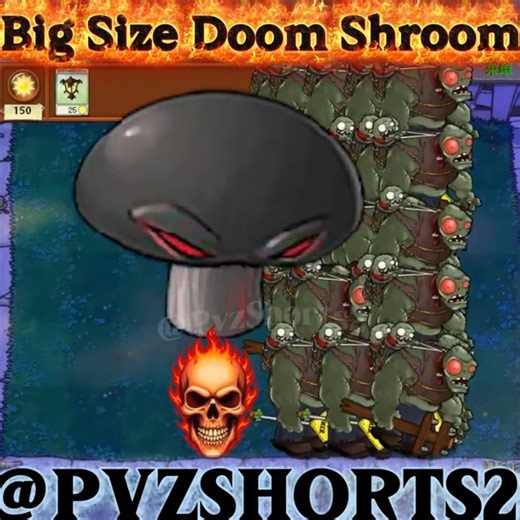 Doom Shroom Got Angry on Gargantuar #pvz #pvz2 #youtube #youtubeshorts