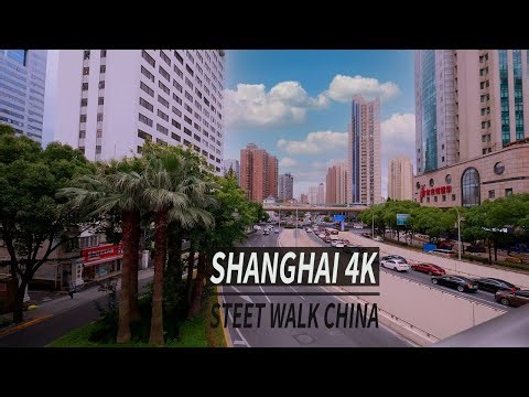 【4K】Shanghai walking tour around the city |China summer walk 2022|上海弄堂傍晚步行一小时| 淮海中路|思南路