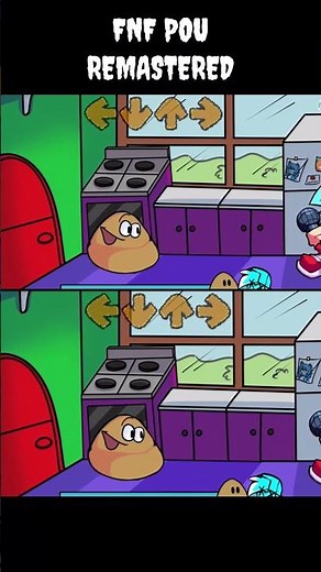 FNF Vs POU Remastered I FNF POU Animations #shorts #shortsfeed #youtubeshortsfeatures