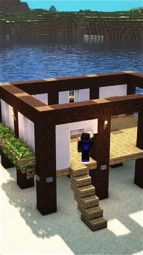 Minecraft Beach House 🏡 #minecraft #shorts