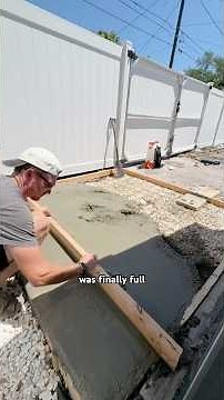 how we made a concrete pad with simple tools to add tool storage in our backyard