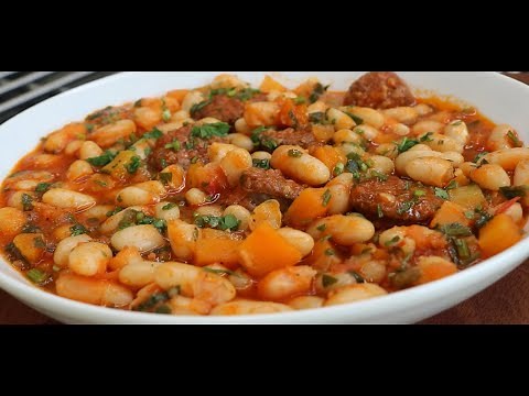 How to make Cannellini Bean stew with Spicy Sausage