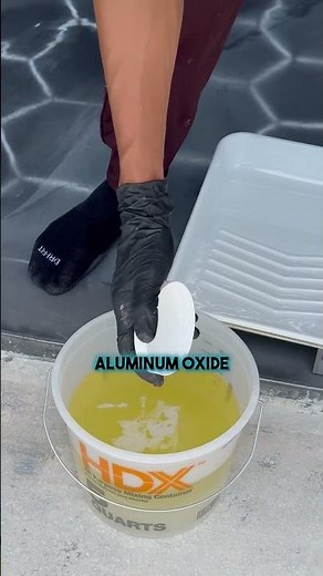 Aliphatic Urethane Topcoat For Our Metallic Epoxy Floor! #epoxyflooring #epoxyfloors