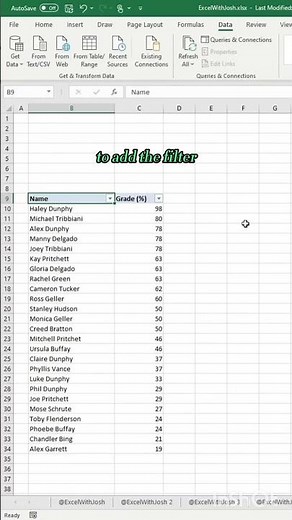 Easy excel tips: How to Sort Data Alphabetically A to Z in Excel | Easy Excel Tips