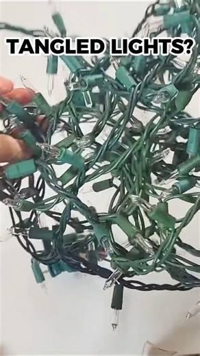 EASIEST Way to Store Christmas Lights Using Wrapping Paper Tubes #shorts #christmaslights
