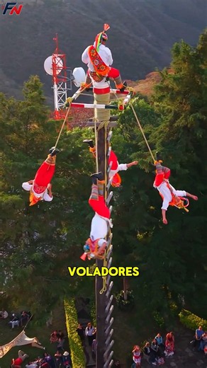 They Literally Jump From a 100 Ft Pole 😳 | Danza de los Voladores