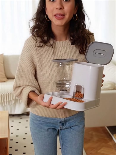 Cat & Dog Water Dispenser with Food Basin
