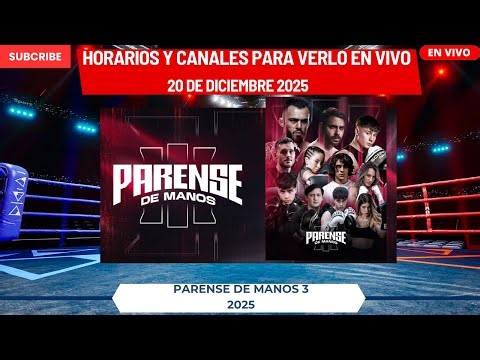 🚨BOXING🚨 Schedule and Where to Watch LIVE Parense de Manos 3🥊 December 20, 2025