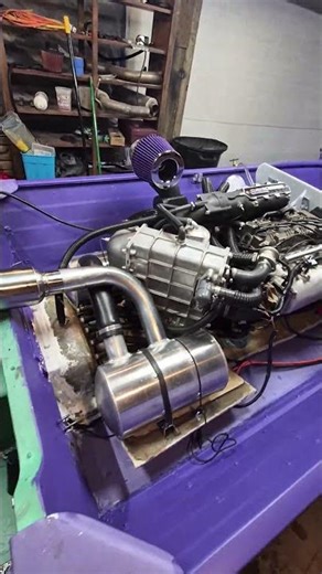 First full engine start up on this 250hp 12' dingy