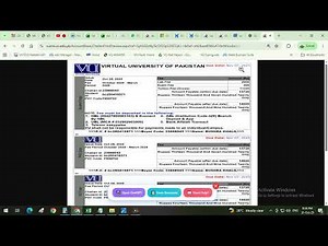 VIRTUAL UNIVERSITY SEMESTER Fee Installment Guide | Convert Your Semester Fee Easily