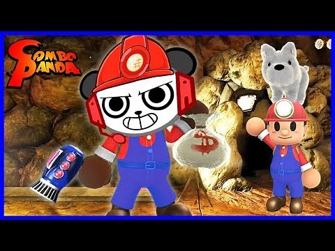 Spelunker World MARIO IMPOSTOR WITH A PUPPY Let's Play with Combo Panda