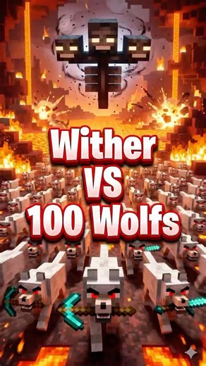 ​Wither vs. 100 Lobos: La batalla que me pidieron y no terminó bien...@PepitaMontalt​ #minecraft