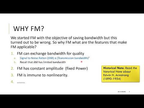 5.5 Examples of FM/PM Bandwidth Estimation (Carson's Rule) and Why FM/PM ?