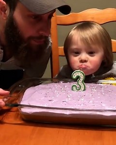 This little lad had the best reaction to blowing out his candles! 🎂❤️ | LADbible