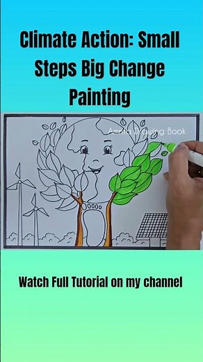 Climate Action: Small Steps, Big Change Painting | National Level Painting Competition | Easy Poster