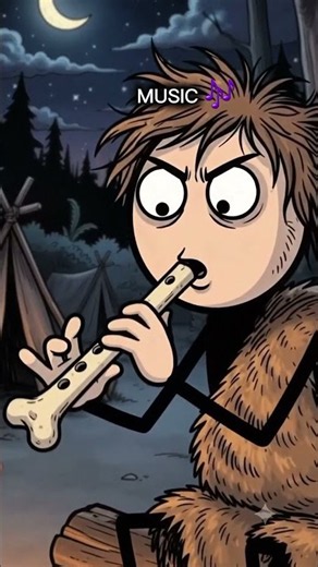 He Was So Bored He Invented MUSIC 🎶 #foryou #shortfeed #animated