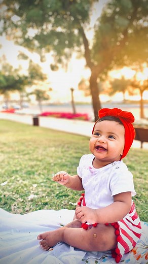 Ameera Hameed  on Instagram: "And just like that 9 months went in a blink. Nine months of carrying this precious one and constantly worrying and wondering what life would turn out to be. It turned out better than we all could imagine. She has lightened up our hearts and home with her laughter, smiles, sloppy kisses and all the drama she comes up with. 9 months with my precious✨ . . . . #ninemonthsold #abudhabimoms"