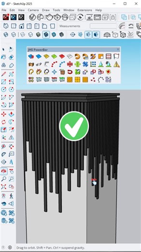 Deepak Verma CAD Softwares on Instagram: "🎯 SKETCHUP QUICK TIP | . 📦 SketchUp me multiple objects copy karte time | • sab same size ke lagte hain | • natural variation nahi aati | • louvers, trees, blocks repetitive lagte hain | . 👉 Iska smart solution hai | RANDOM SCALE in JHS POWERBAR | . 👉 Aaj ke tip me sikhiye | SketchUp me JHS POWERBAR ka RANDOM SCALE tool kaise use kare | . 🧩 Random Scale ka use kab kare | . Louvers design ke liye | . Tree & vegetation placement ke liye | . Facade pat