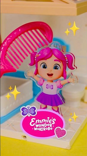 Mermaid Dollhouse Makeover! 💅 Get Ready With Emmie Toy Play #kids #shorts
